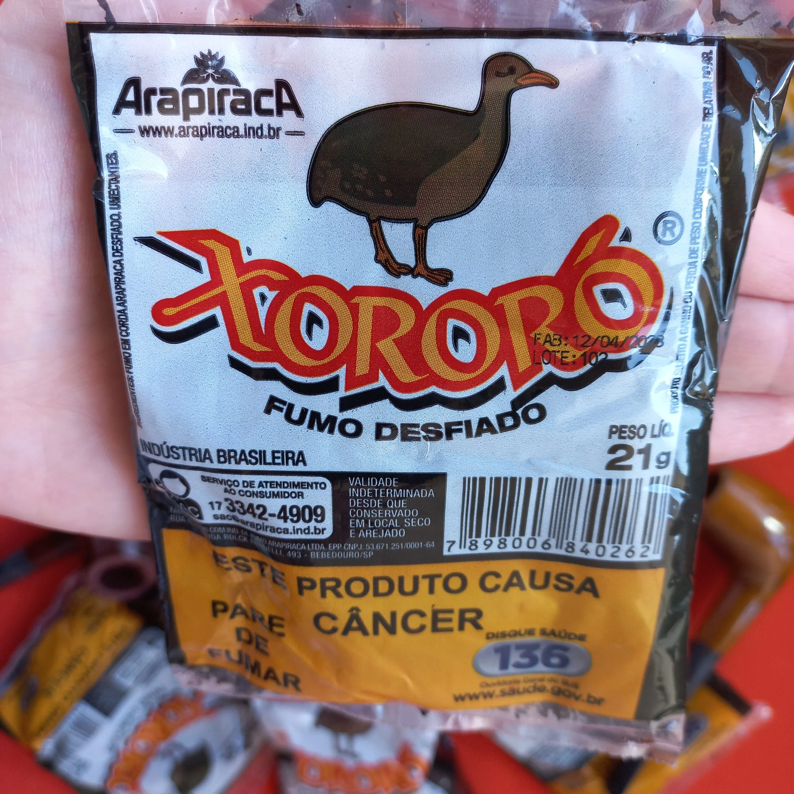 Xororó fumo desfiado